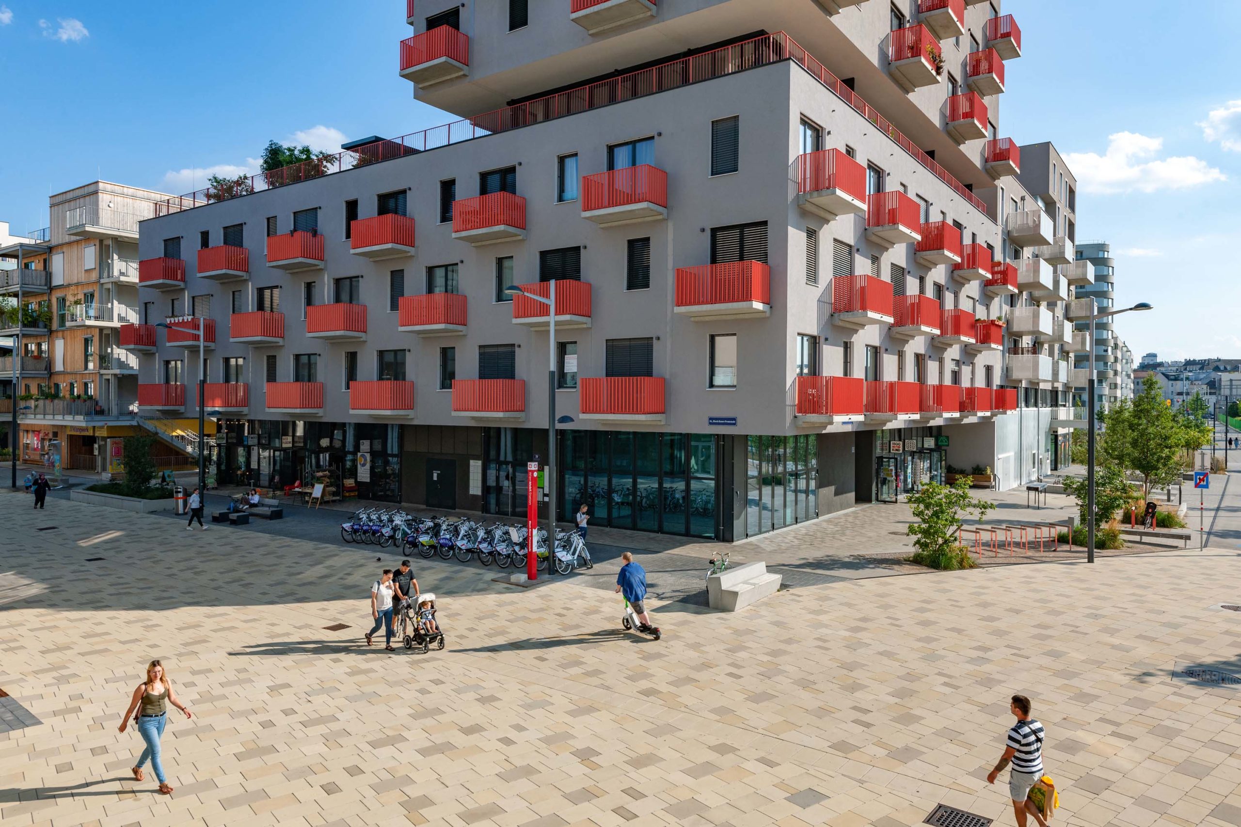 Wohngebäude im Sonnwendviertel. © Stadt Wien / Gerd Götzenbrucker